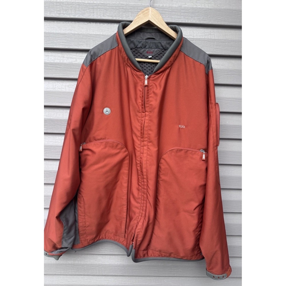 Vintage Tumi Burnt Orange Outdoor Travel Tech wear Jacket Size XL EUC gorpcore